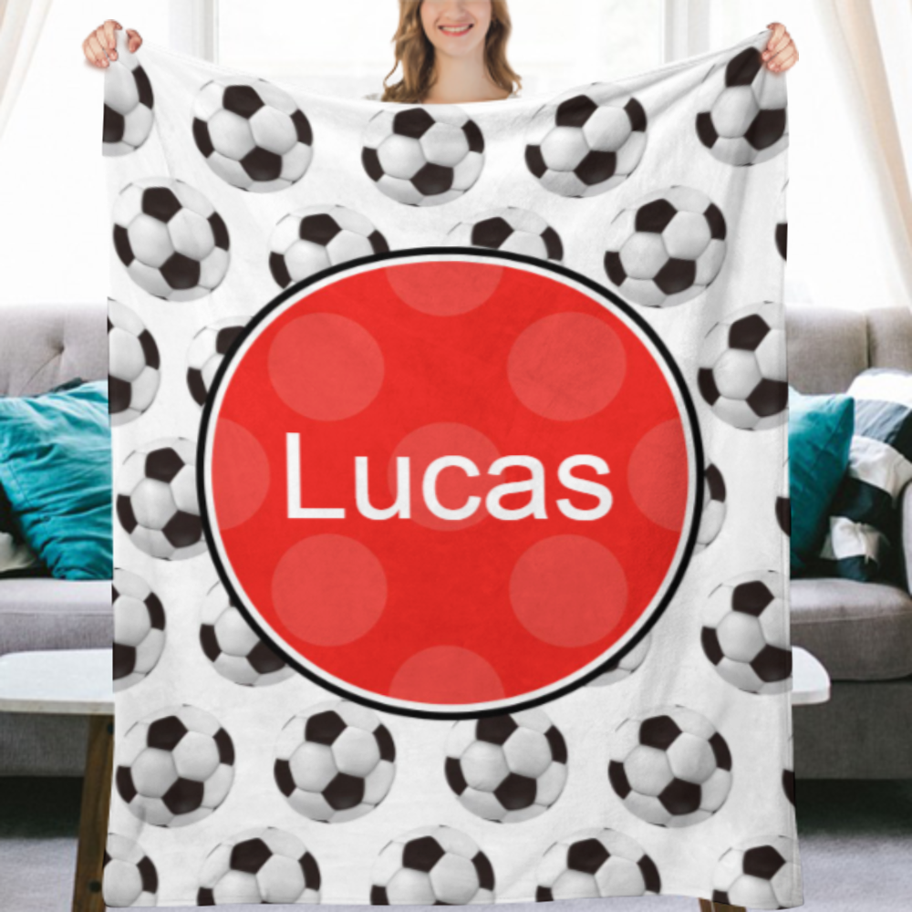 Personalized Sports Jersey Knit Swaddle - Custom Sport Lightweight Stretchy Blanket - Baseball, Basketball, Soccer or Football