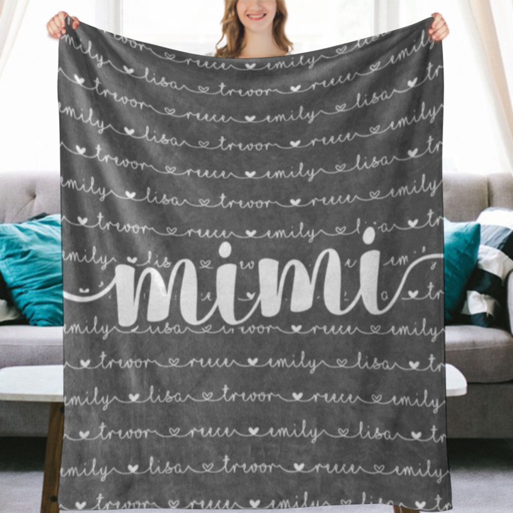 Mimi Gifts, Mimi Blanket, Grandparent Blanket, Gift for Grandma, Personalized Throw Blanket