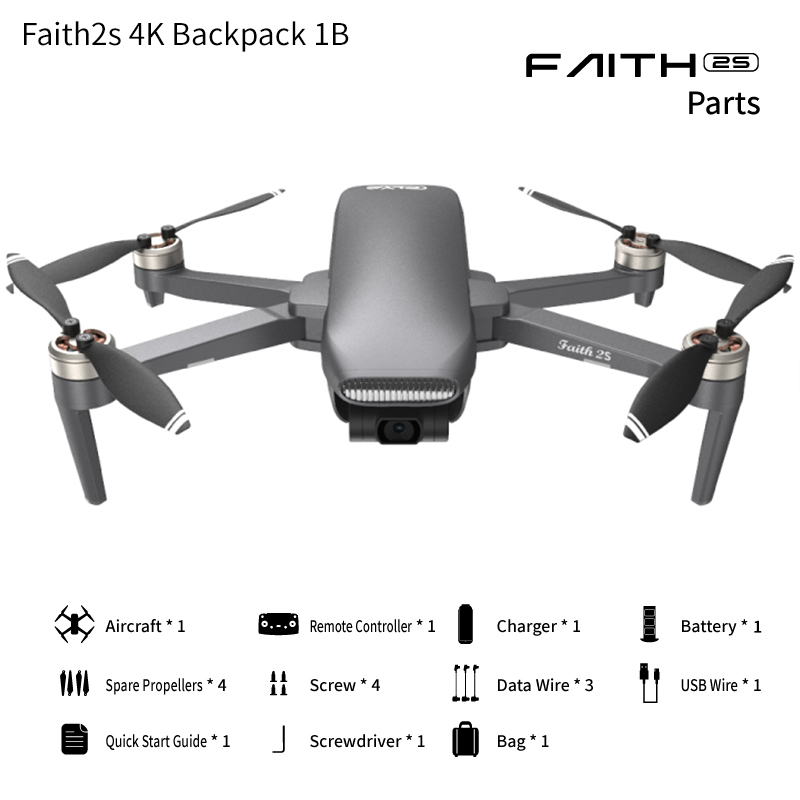 CFLY Faith 2S GPS Upgrade 7km Drone 4K Professional 3 Axis Gimbal HD Camera Foldable RC Quadcopter