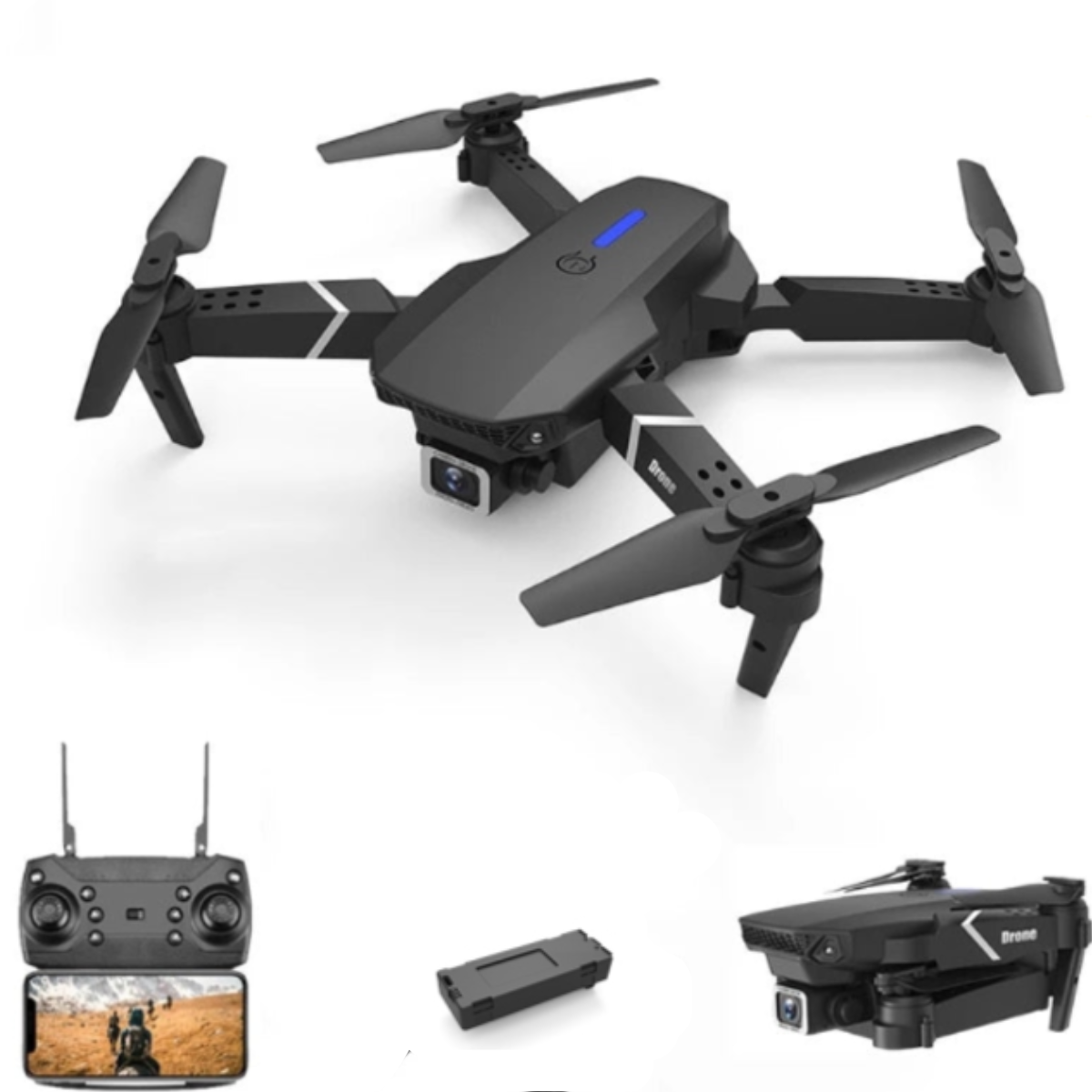 Drone Profissional Wifi com Controle Remoto Adaptável/Zangão-{Aut_Drone}