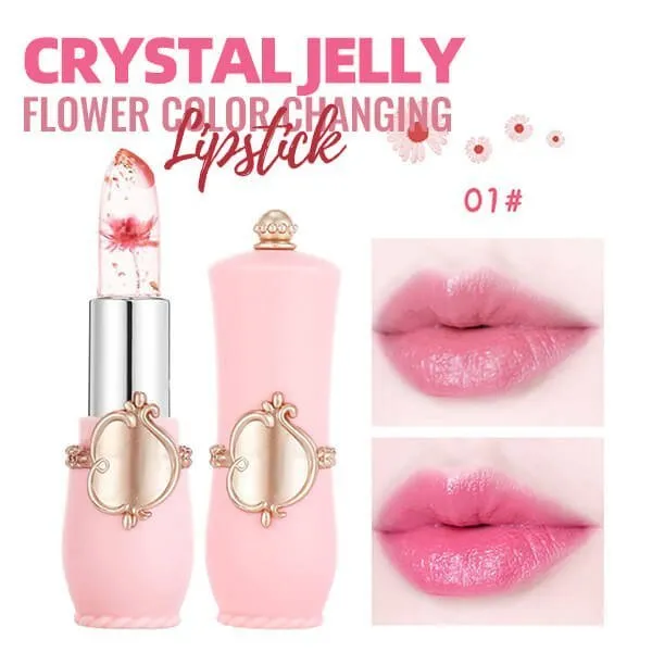 🔥Último dia 50% OFF🔥Crystal Jelly Flower Batom que muda de cor - ✨O melhor presente de sempre🎁