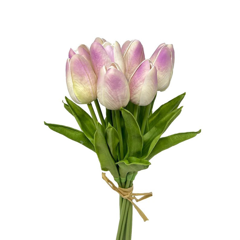 Beautiful Artificial Real Touch Tulip Flower Stems Bunch of 10