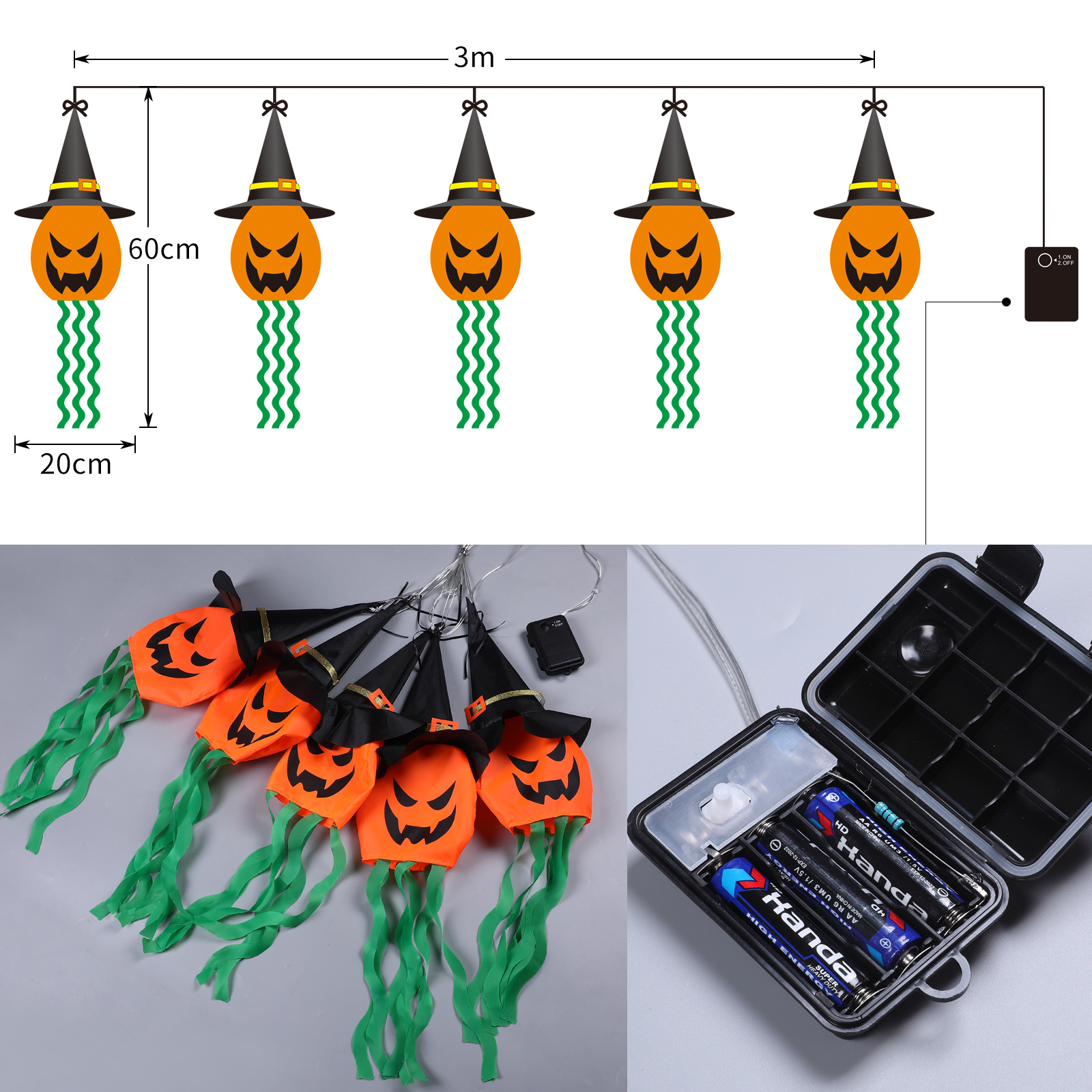 🔥HOT SALE - 49% OFF 🔥Halloween LED Wizard Pumpkin Lights-Festivesl