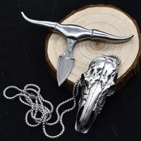 Tactical Stainless Steel Bull Headgear Belt Buckle-Festivesl