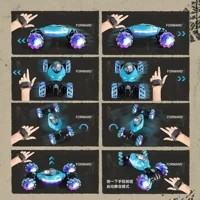 【🎅EARLY CHRISTMAS SALE🎅】Gesture induction remote control double-sided rotating car-Festivesl