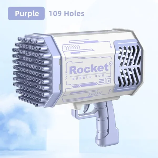 🔥Hot Sale👉 80-Hole Bubble Gun Angel Wing Style With Colorful Led Lights-Festivesl