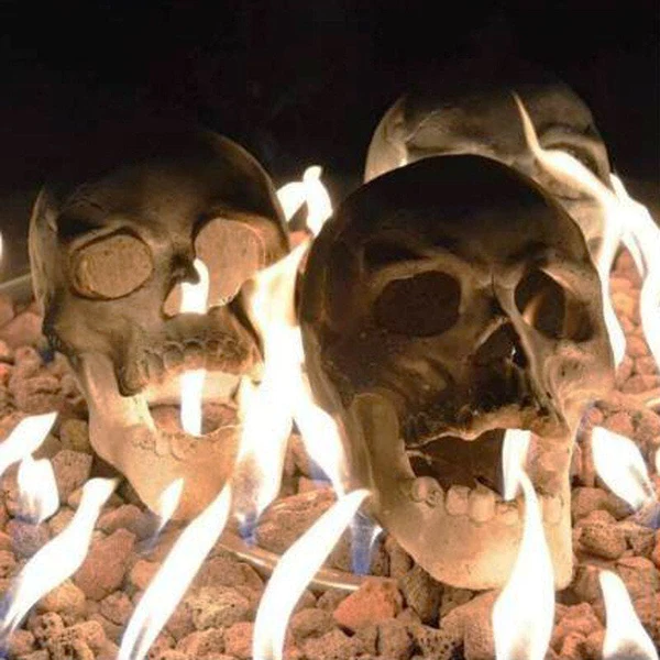 💀Halloween Sale - Terrifying Human Skull Fire Pit-Festivesl