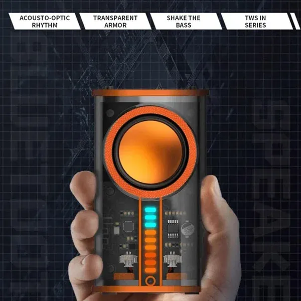 🔥 Outdoor Transparent Mecha Wireless Bluetooth Speaker-Festivesl