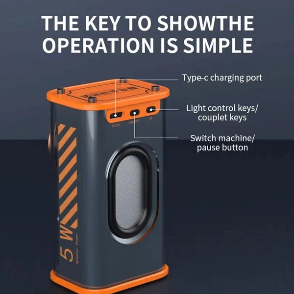 🔥 Outdoor Transparent Mecha Wireless Bluetooth Speaker-Festivesl