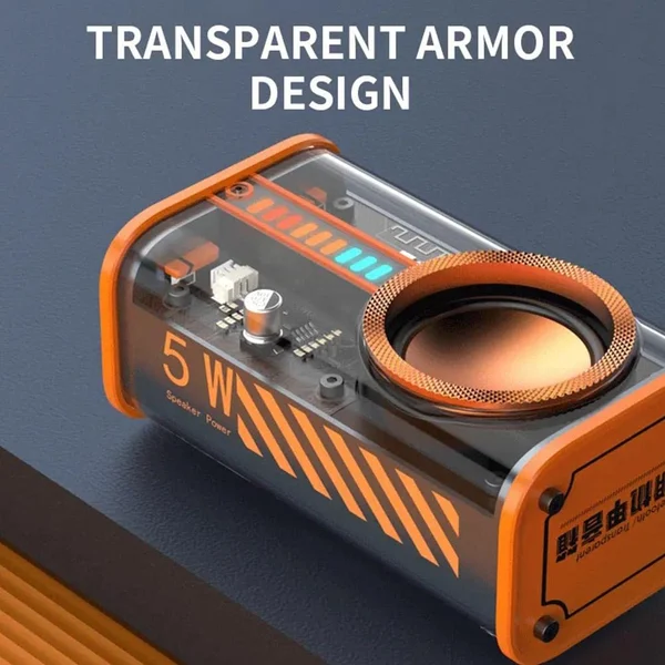 🔥 Outdoor Transparent Mecha Wireless Bluetooth Speaker-Festivesl