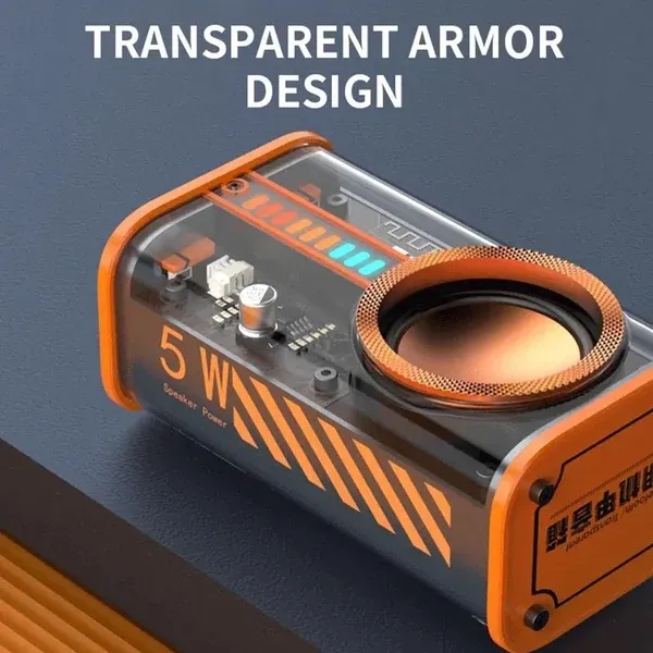 🔥 Outdoor Transparent Mecha Wireless Bluetooth Speaker-Festivesl