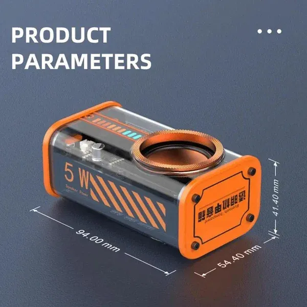 🔥 Outdoor Transparent Mecha Wireless Bluetooth Speaker-Festivesl