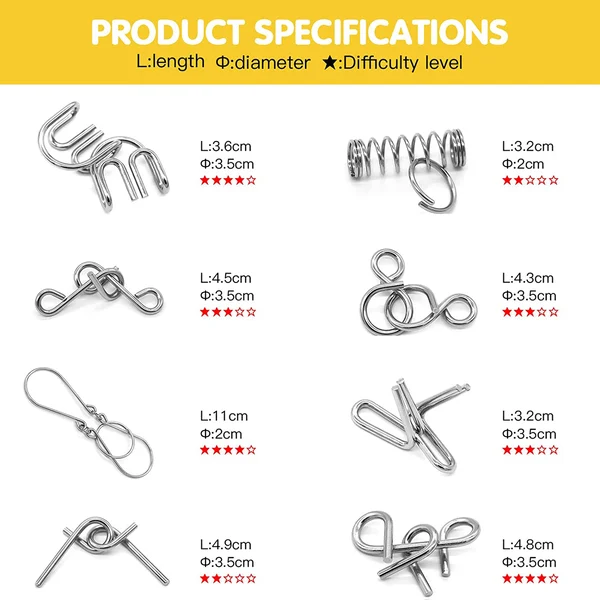 Disentanglemen Iron Link Unlock Interlock Game-Festivesl