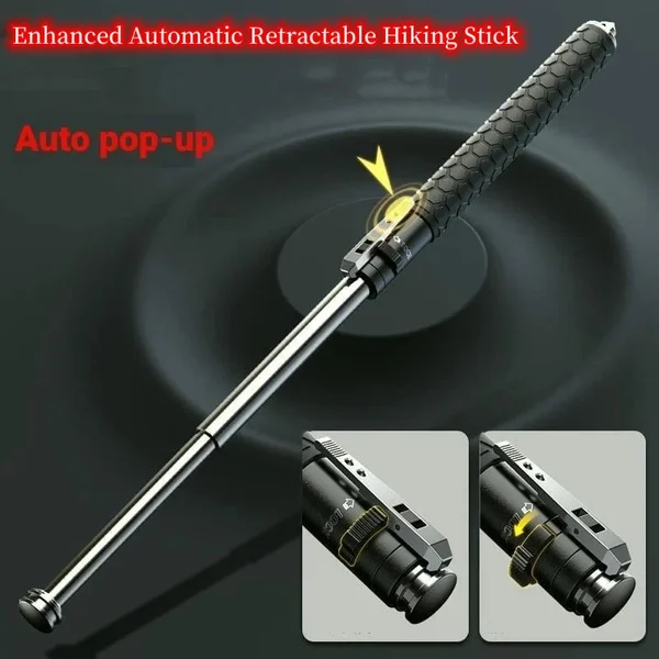 🔥LAST DAY 53% OFF-Enhanced Automatic Retractable Self-Defense Hiking Stick-Festivesl