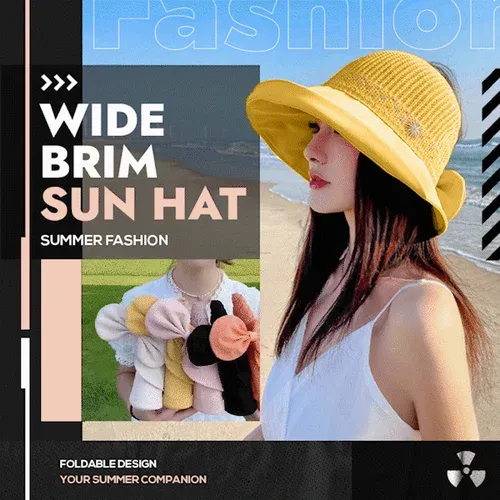 🔥Summer Fashion Wide Brim Sun Hat (Buy 2 Get 10% OFF)-Festivesl