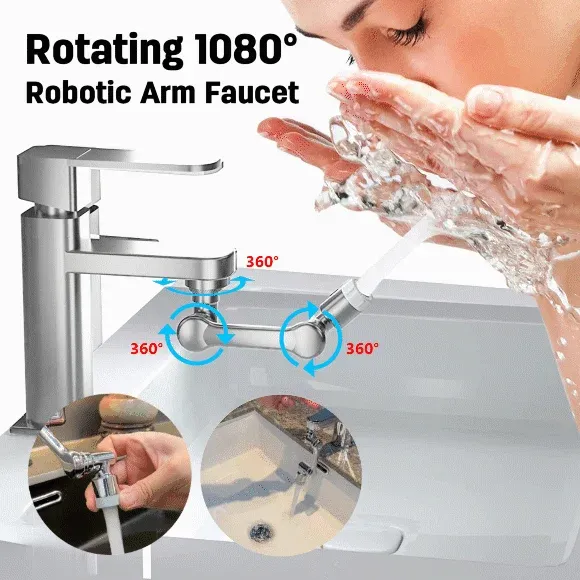 Last Day 59% OFF👍Rotating 1080° Robotic Arm Faucet (Universal Model)-BUY 2 GET EXTRA 10% OFF-Festivesl