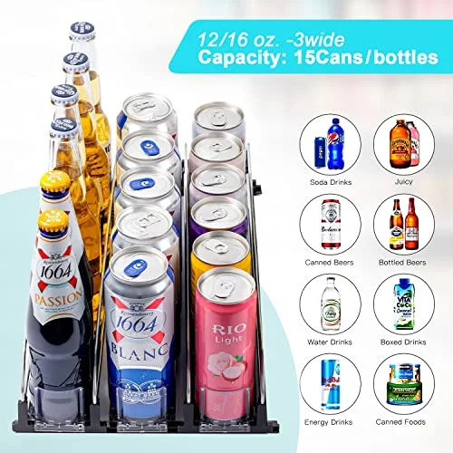 🍹Self-Pushing Drink Organizer for Fridge- 50% OFF-Festivesl
