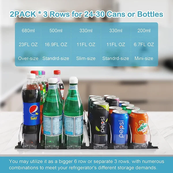 🍹Self-Pushing Drink Organizer for Fridge- 50% OFF-Festivesl