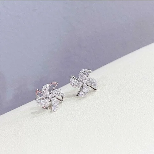 ✨Summer promotion - 40% OFF✨ Exquisite Crystal Rotating Windmill Earrings-Festivesl