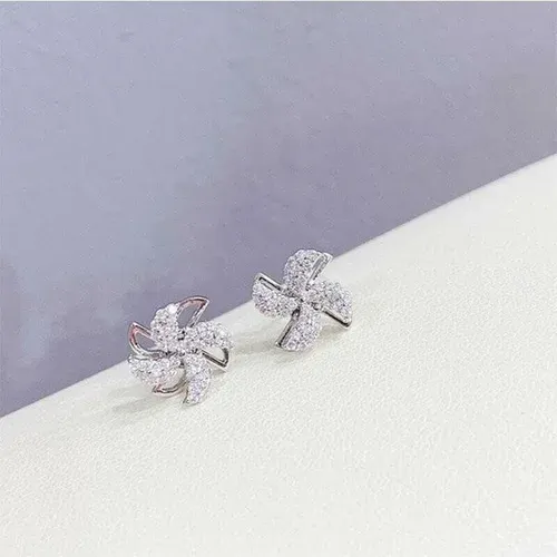 ✨Summer promotion - 40% OFF✨ Exquisite Crystal Rotating Windmill Earrings-Festivesl