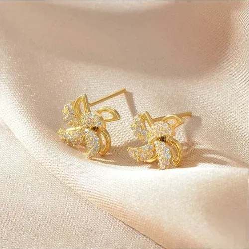✨Summer promotion - 40% OFF✨ Exquisite Crystal Rotating Windmill Earrings-Festivesl