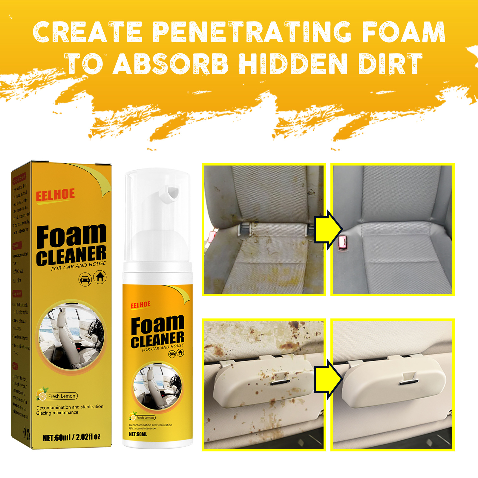 (🔥Last Day Promotion-49% OFF) Multi Purpose Foam Cleaner🚙 BUY 2 GET 1 FREE-Festivesl