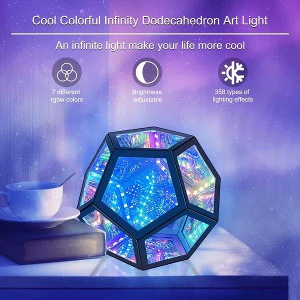 ✨The InfiniteX Dodecahedron Color Art Light- A visual feast through dimensions🎁(Free Worldwide Freight)-Festivesl