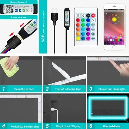 (🔥Last Day Promotion-49% OFF) LED Strip Light USB Bluetooth 5050 5V LED RGB Lights (BUY 2 FREE SHIPPING)-Festivesl