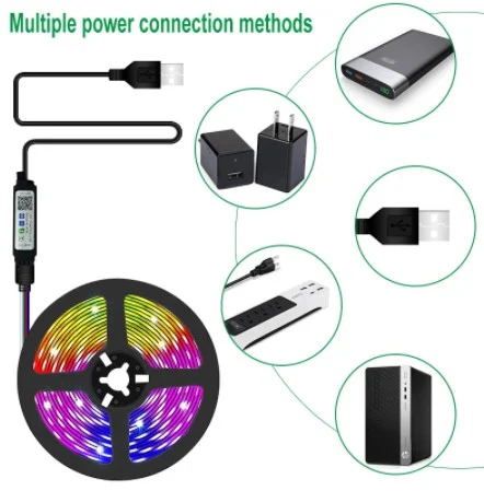 (🔥Last Day Promotion-49% OFF) LED Strip Light USB Bluetooth 5050 5V LED RGB Lights (BUY 2 FREE SHIPPING)-Festivesl