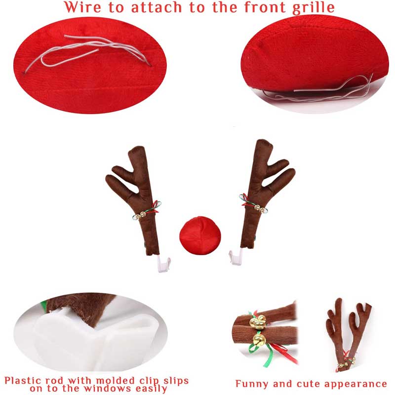 Christmas Car Decorations Reindeer Set-Festivesl