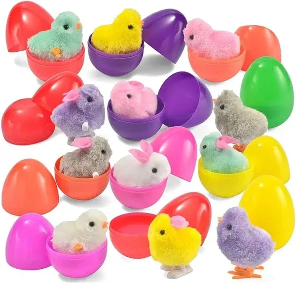 (🔥Discount this week - 50% OFF) - 🎁12Pcs Wind Up Toy Prefilled Easter Eggs-Festivesl
