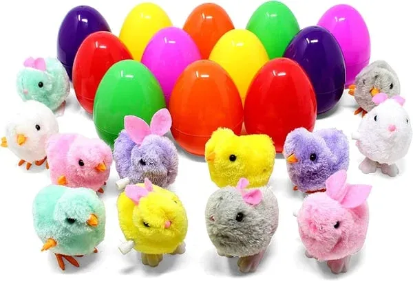 (🔥Discount this week - 50% OFF) - 🎁12Pcs Wind Up Toy Prefilled Easter Eggs-Festivesl