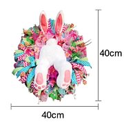 2023 New Easter Bunny Wreath Happy Easter Rabbit Decoration-Festivesl