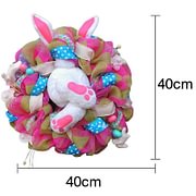 2023 New Easter Bunny Wreath Happy Easter Rabbit Decoration-Festivesl