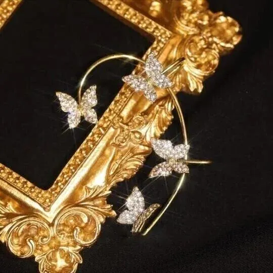 Zircon Butterfly Earrings-Festivesl