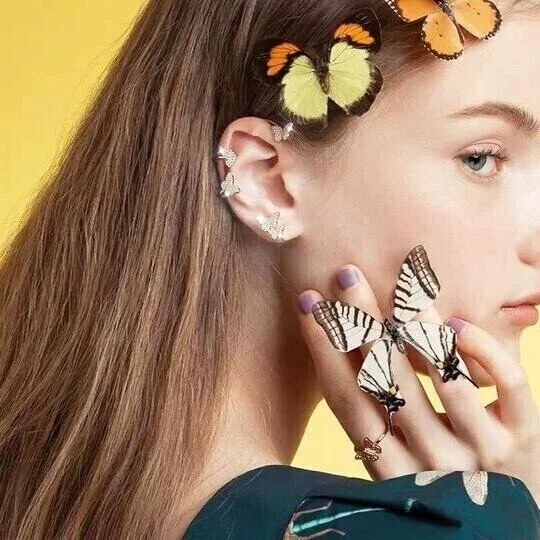 Zircon Butterfly Earrings-Festivesl