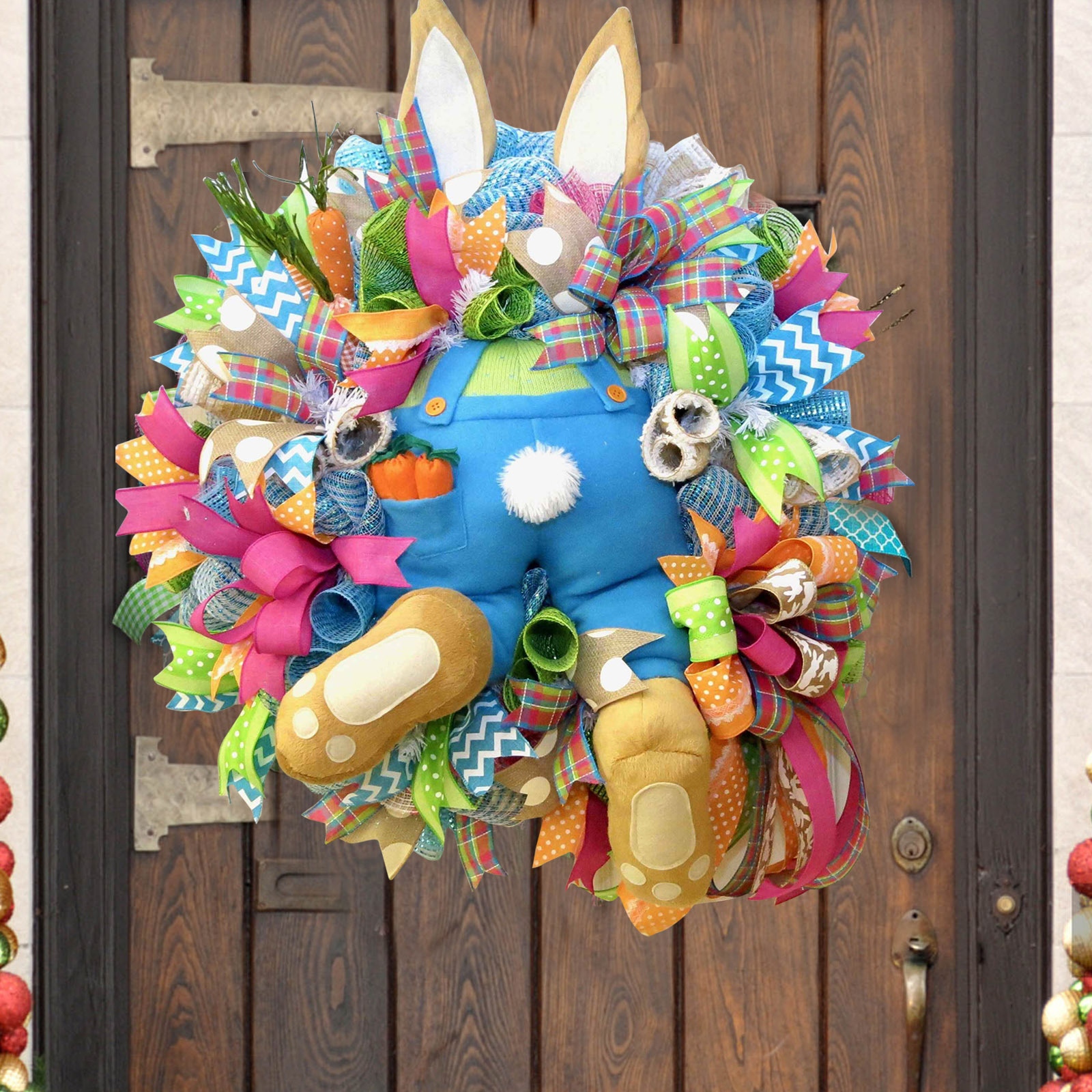 2023 New Easter Bunny Wreath Happy Easter Rabbit Decoration-Festivesl