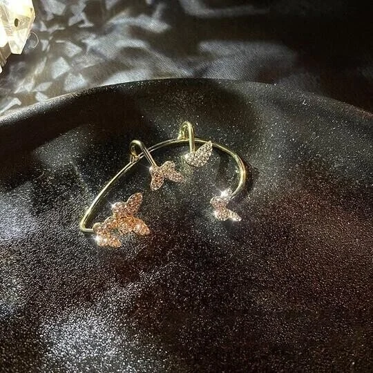 Zircon Butterfly Earrings-Festivesl