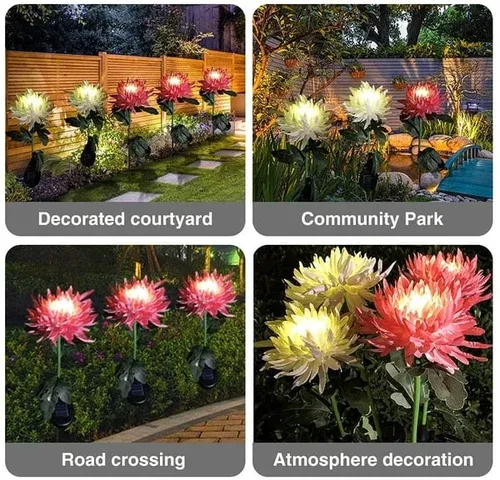 🎁Best Mother's Day Gift Of 2023🎁Outdoor Chrysanthemum Solar Garden Stake Decor Lights-Festivesl