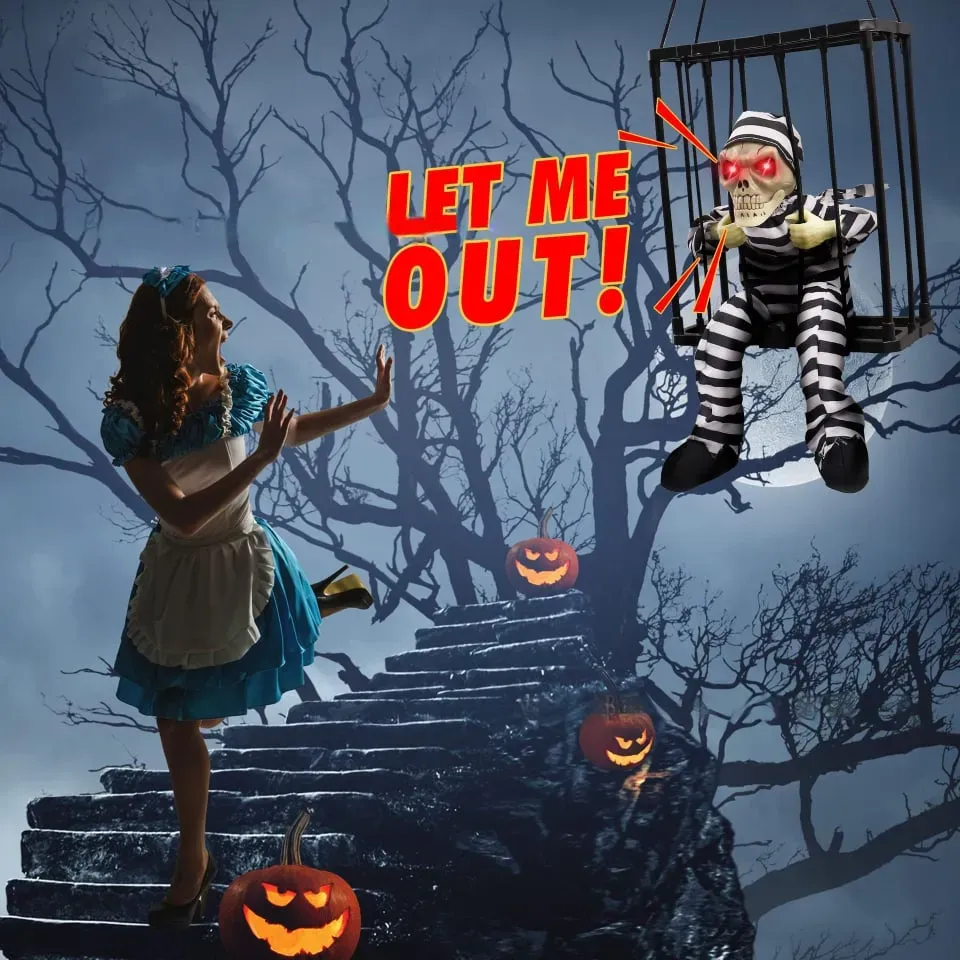 🎃Early Halloween Sale - Glowing Motion Skeleton Prisoner-Festivesl