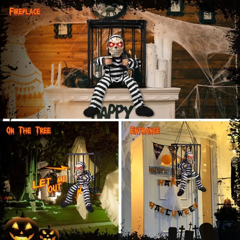 🎃Early Halloween Sale - Glowing Motion Skeleton Prisoner-Festivesl
