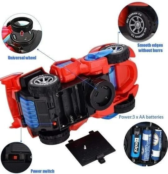 🎅Holiday Pre-Sale - 49% OFF🎁LED DINOSAUR TRANSFORMATION CAR TOY-Festivesl