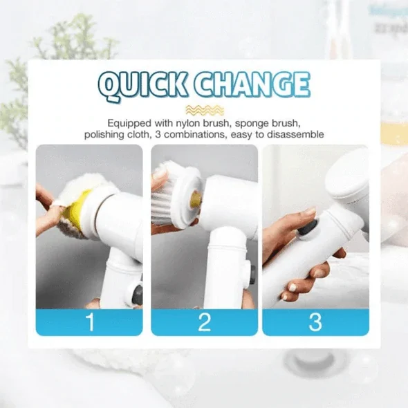 ( SAVE 49% OFF) Magic Electric Cleaning Brush USB rechargeable-Festivesl