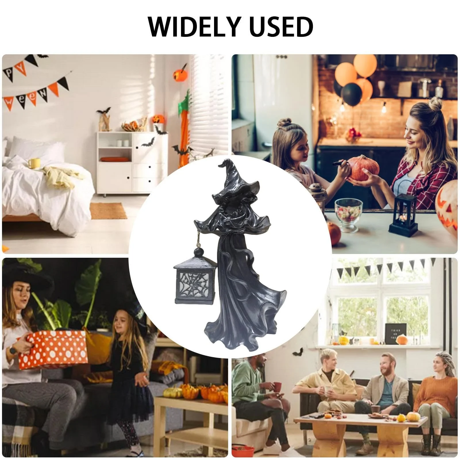Halloween Lanterns Witch Statues-Festivesl