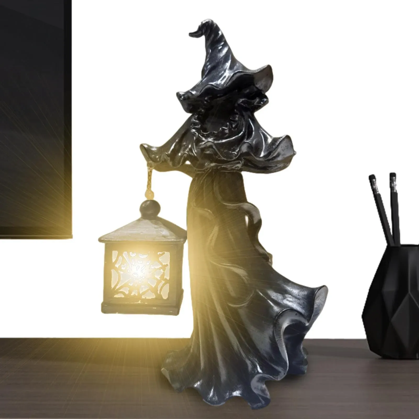 Halloween Lanterns Witch Statues-Festivesl