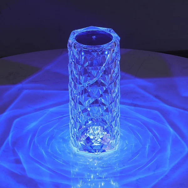 16 Colors Rose Rays Crystal Diamond Table Lamp-Festivesl