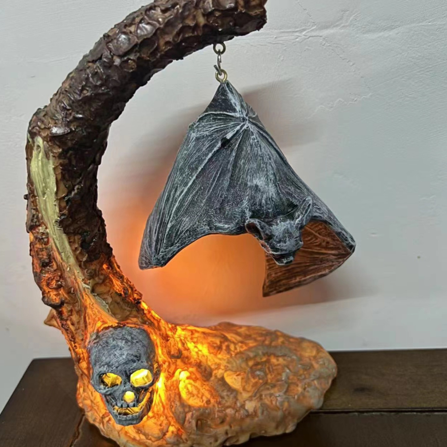 🔥HOT SALE - 49% OFF 🔥Halloween Bat Lamp Resin Ornament(Two Free Shipping)-Festivesl