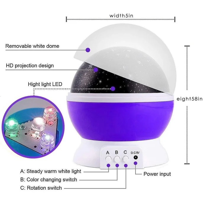 🔥🔥2023 Hot Sale - 49% OFF🎁Star Master Dream Color Changing Rotating Projection Lamp-Festivesl
