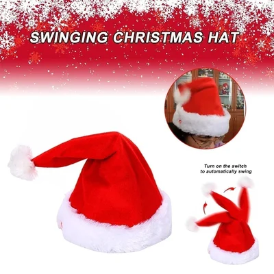 🎅Electric Christmas Hat 🔔 This Santa hat can sing and dance!🎵-Festivesl