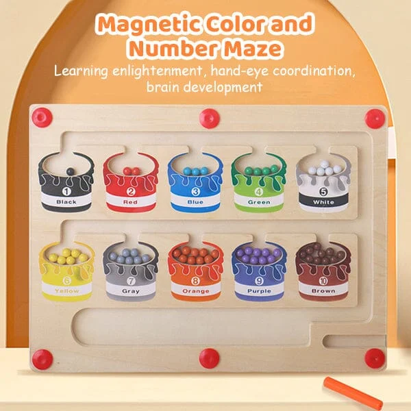🔥LAST DAY PROMOTION- SALE 48% OFF🔥Magnetic Color and Number Maze-Festivesl